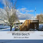 펜션 Dree Gevels Huus - Deichhaus Mit 2 Fuer 6 Personen - 350 M Zur Nordsee - Gartenstrand, Sauna & Kamin - E-ladestation 하를레질