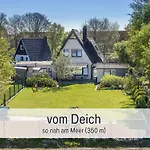 Dree Gevels Huus - Deichhaus Mit 2 Fuer 6 Personen - 350 M Zur Nordsee - Gartenstrand, Sauna & Kamin - E-ladestation 펜션