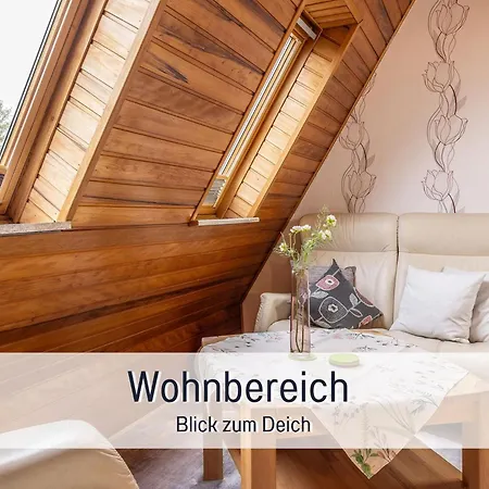 Dree Gevels Huus - Deichhaus Mit 2 Fuer 6 Personen - 350 M Zur Nordsee - Gartenstrand, Sauna & Kamin - E-ladestation