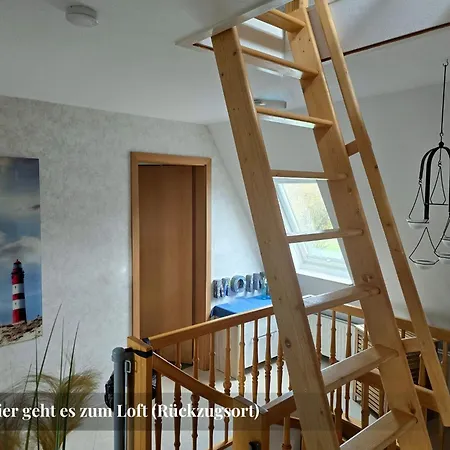 Vakantiehuis Dree Gevels Huus - Exklusives Deichhaus Mit 2 Separaten Fuer 6 Personen - 350 M Zur Nordsee - Gartenstrand, Sauna & Kamin - E-ladestation