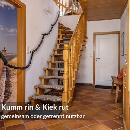 Dree Gevels Huus - Exklusives Deichhaus Mit 2 Separaten Fewo Fuer 6 Personen - 350 M Zur Nordsee - Gartenstrand, Sauna & Kamin - E-Ladestation Harlesiel