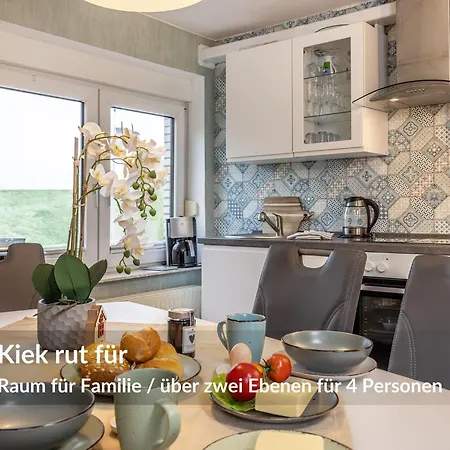 Dree Gevels Huus - Deichhaus Mit 2 Für 6 Personen - 350 M Zur Nordsee - Gartenstrand, Sauna&kamin - E-ladestation Сasa de vacaciones Harlesiel